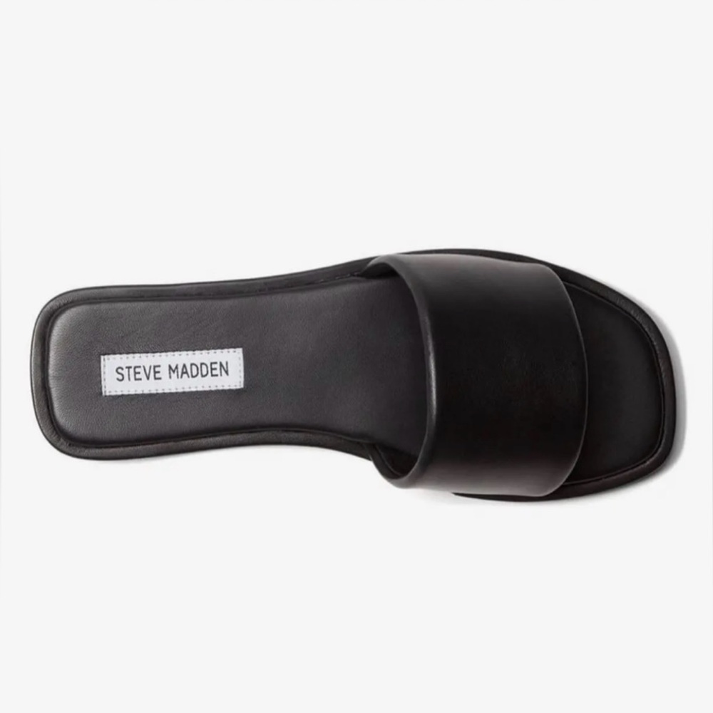 Steve Madden clyde sandals in black leather